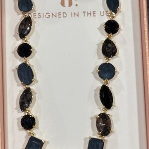 Chic Gold and Blue Bracelet